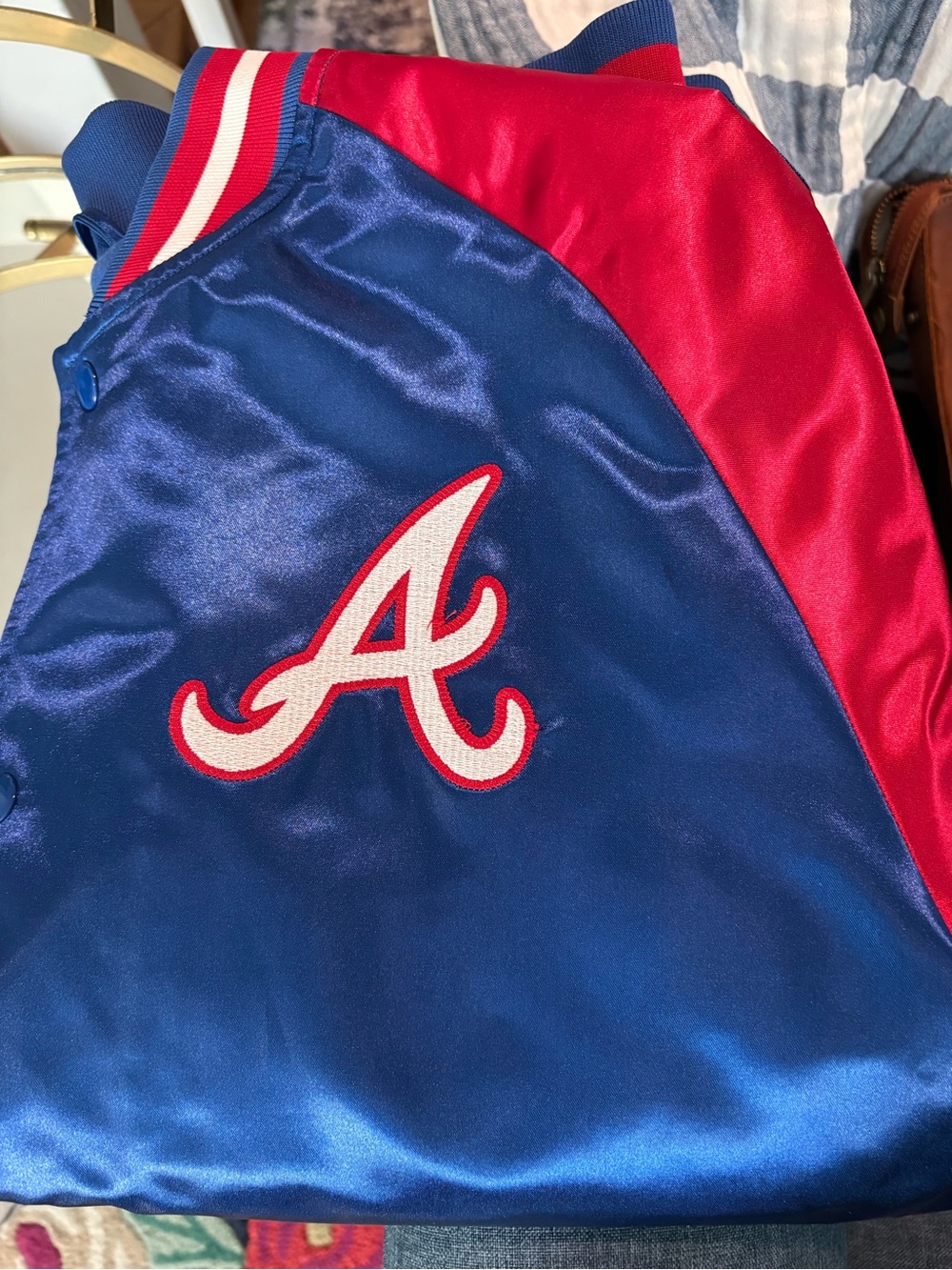 Mitchell & Ness Royal Blue and Gold Cooperstown Patch Jacket